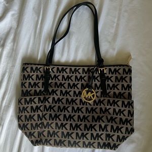 Michael Kors Signature Jet Set Jacquard Tote